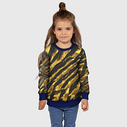 Свитшот детский Золотая Чешуя Дракона, цвет: 3D-синий — фото 2