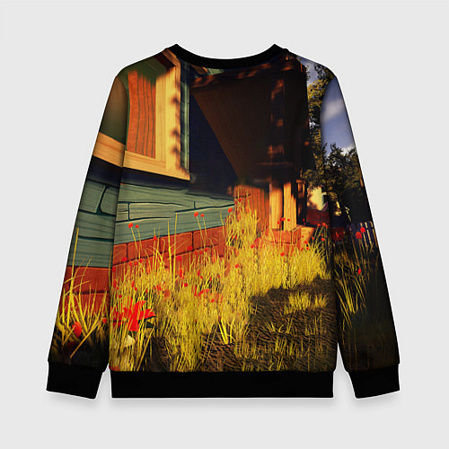 Детский свитшот Hello Neighbor Привет сосед Сосед поливает / 3D-Черный – фото 2