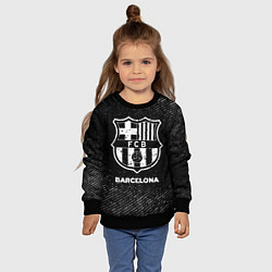 Свитшот детский Barcelona с потертостями на темном фоне, цвет: 3D-черный — фото 2