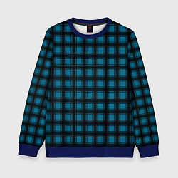 Свитшот детский Black and blue plaid, цвет: 3D-синий