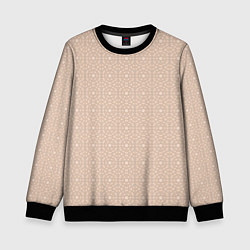 Детский свитшот Бежевый монохромный орнамент