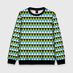 Свитшот детский Геометрические треугольники, цвет: 3D-черный