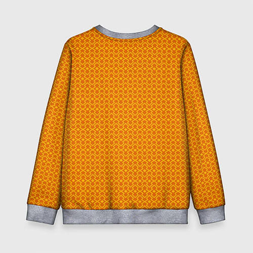 Детский свитшот Оранжевые классические узоры / 3D-Меланж – фото 2