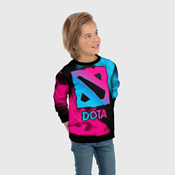 Свитшот детский Dota Neon Gradient, цвет: 3D-черный — фото 2