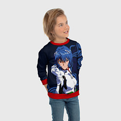 Свитшот детский Рей Аянами - холодная девочка, цвет: 3D-красный — фото 2