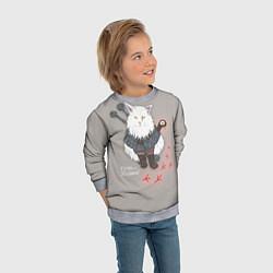 Свитшот детский Котьмак ГУЛИ бежевый, цвет: 3D-меланж — фото 2