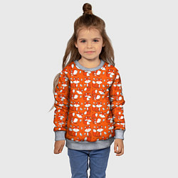 Свитшот детский Red foxes, цвет: 3D-меланж — фото 2