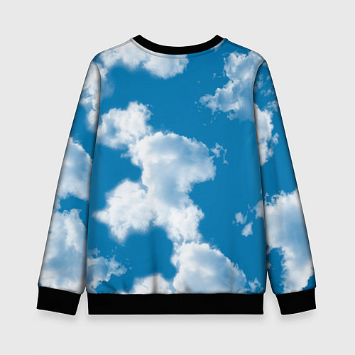 Детский свитшот Небо в облаках / 3D-Черный – фото 2