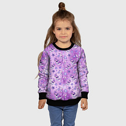 Свитшот детский Танцующие русалки на фиолетовом, цвет: 3D-черный — фото 2