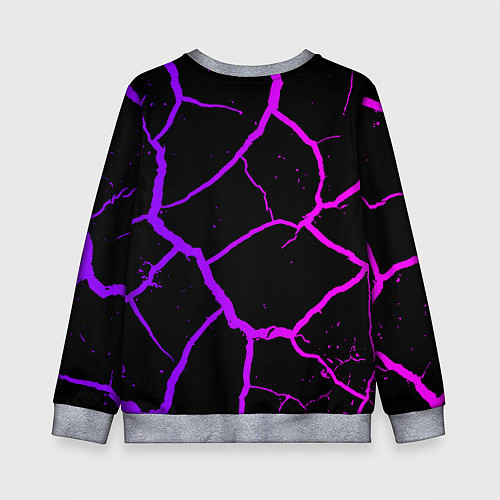 Детский свитшот Gym - Трещины неоновые / 3D-Меланж – фото 2