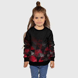 Свитшот детский Черно-красный геометрический, цвет: 3D-черный — фото 2
