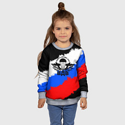 Свитшот детский ВДВ - герб и триколор, цвет: 3D-меланж — фото 2