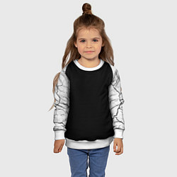 Свитшот детский Кроссфит униформа - трещины, цвет: 3D-белый — фото 2