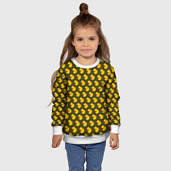 Свитшот детский Ути Коричнево-зелёный, цвет: 3D-белый — фото 2