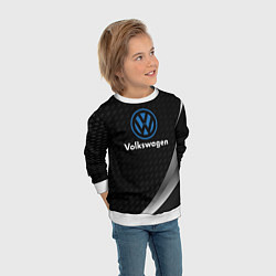 Свитшот детский Volkswagen абстракция, цвет: 3D-белый — фото 2