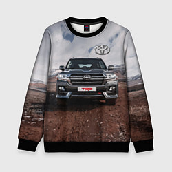 Свитшот детский Toyota Land Cruiser in the mountains, цвет: 3D-черный