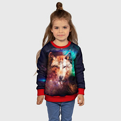 Свитшот детский Сказочная волчица, цвет: 3D-красный — фото 2