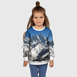 Свитшот детский Канченджанга, Гималаи, 8 586 м, цвет: 3D-белый — фото 2