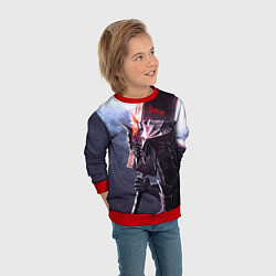 Свитшот детский Берсерк С Мечечём На Плече, цвет: 3D-красный — фото 2