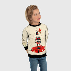 Свитшот детский Культ ягненка агнец, цвет: 3D-черный — фото 2