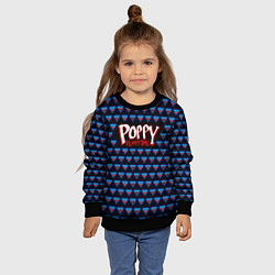 Свитшот детский Poppy Playtime - Huggy Wuggy Pattern, цвет: 3D-черный — фото 2