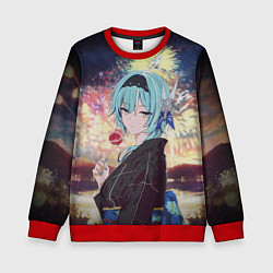 Свитшот детский Genshin Impact - Eula Inazuma, цвет: 3D-красный