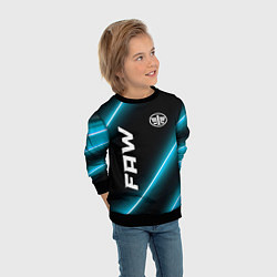 Свитшот детский FAW неоновые лампы, цвет: 3D-черный — фото 2