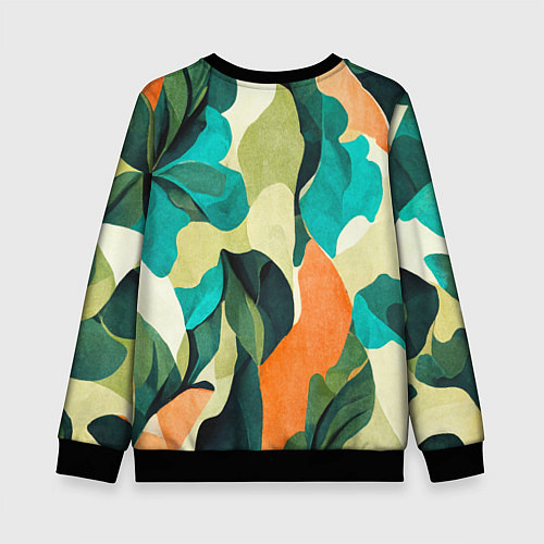 Детский свитшот Multicoloured camouflage / 3D-Черный – фото 2