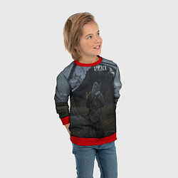 Свитшот детский STALKER Одиночка На Болотах Возле Вертолёта, цвет: 3D-красный — фото 2