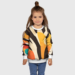 Свитшот детский Сафари узоры, цвет: 3D-белый — фото 2