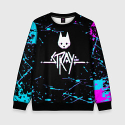 Свитшот детский Stray - краска - neon, цвет: 3D-черный