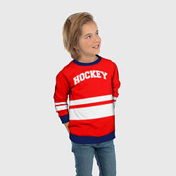 Свитшот детский Hockey - две волосы, цвет: 3D-синий — фото 2