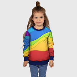 Свитшот детский Семь цветов радуги, цвет: 3D-синий — фото 2