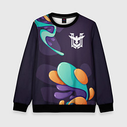 Свитшот детский Free Fire graffity splash, цвет: 3D-черный