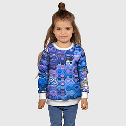 Свитшот детский Blurring colors, цвет: 3D-белый — фото 2