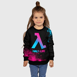 Свитшот детский Half-Life - neon gradient, цвет: 3D-черный — фото 2