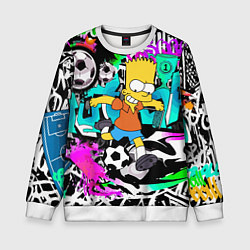 Детский свитшот Барт Симпсон - центр-форвард на фоне граффити