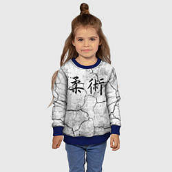 Свитшот детский Джиу-Джитсу : Потресканная земля, цвет: 3D-синий — фото 2