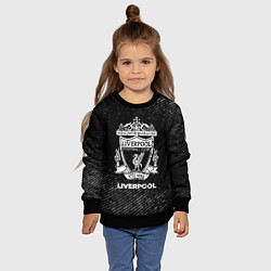 Свитшот детский Liverpool с потертостями на темном фоне, цвет: 3D-черный — фото 2