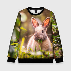 Свитшот детский Милый кролик, цвет: 3D-черный