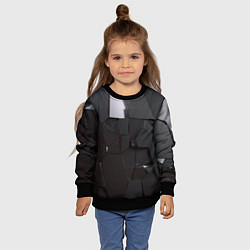 Свитшот детский Треснутый асфальт, цвет: 3D-черный — фото 2