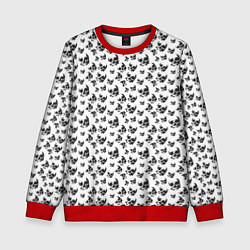 Свитшот детский Череп без челюсти, цвет: 3D-красный