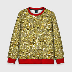 Свитшот детский Золотая чеканка - текстура, цвет: 3D-красный