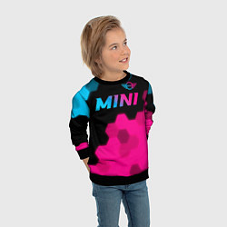 Свитшот детский Mini - neon gradient: символ сверху, цвет: 3D-черный — фото 2