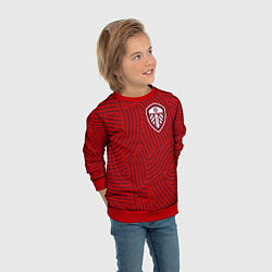 Свитшот детский Leeds United отпечатки, цвет: 3D-красный — фото 2