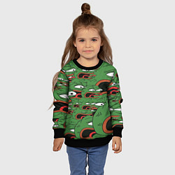 Свитшот детский Пепе лягушка, цвет: 3D-черный — фото 2