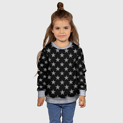 Свитшот детский Звездный фон черный, цвет: 3D-меланж — фото 2