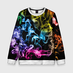 Свитшот детский Эйфория в дыму, цвет: 3D-белый
