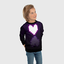 Свитшот детский Undertale heart neon, цвет: 3D-черный — фото 2