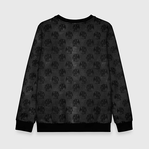 Детский свитшот Черные драконы / 3D-Черный – фото 2